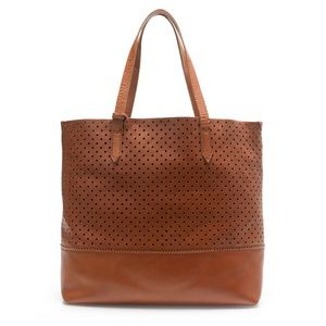 J.Crew Downing Tote in Perforated Leather